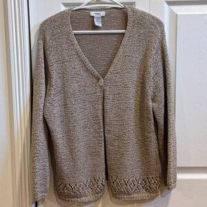 Northern Reflections Beige Cardigan - Women's Large